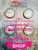 Opel Nabendeckel Nabenkappen Radnabendeckel 60 mm Silber NEU