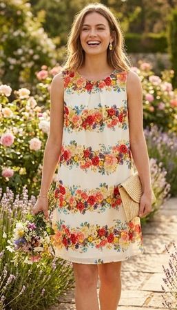 ATMOSPHERE Blumenzauber Cocktail- Kleid Blüten Gr.34