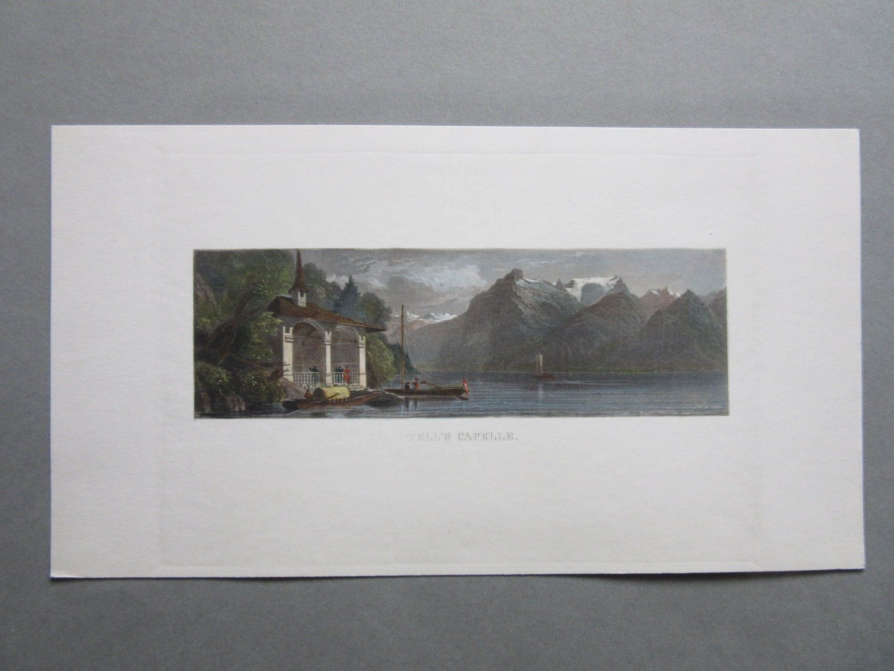 Incisioni: TELLS KAPELLE  AQUATINTA – Usato da Gersau venduto da grafik-kunst 1