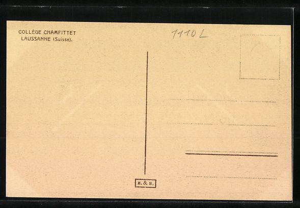 Cartoline postali: AK Lausanne, College Champittet – Usato da Berlin venduto da bartko-reher 1