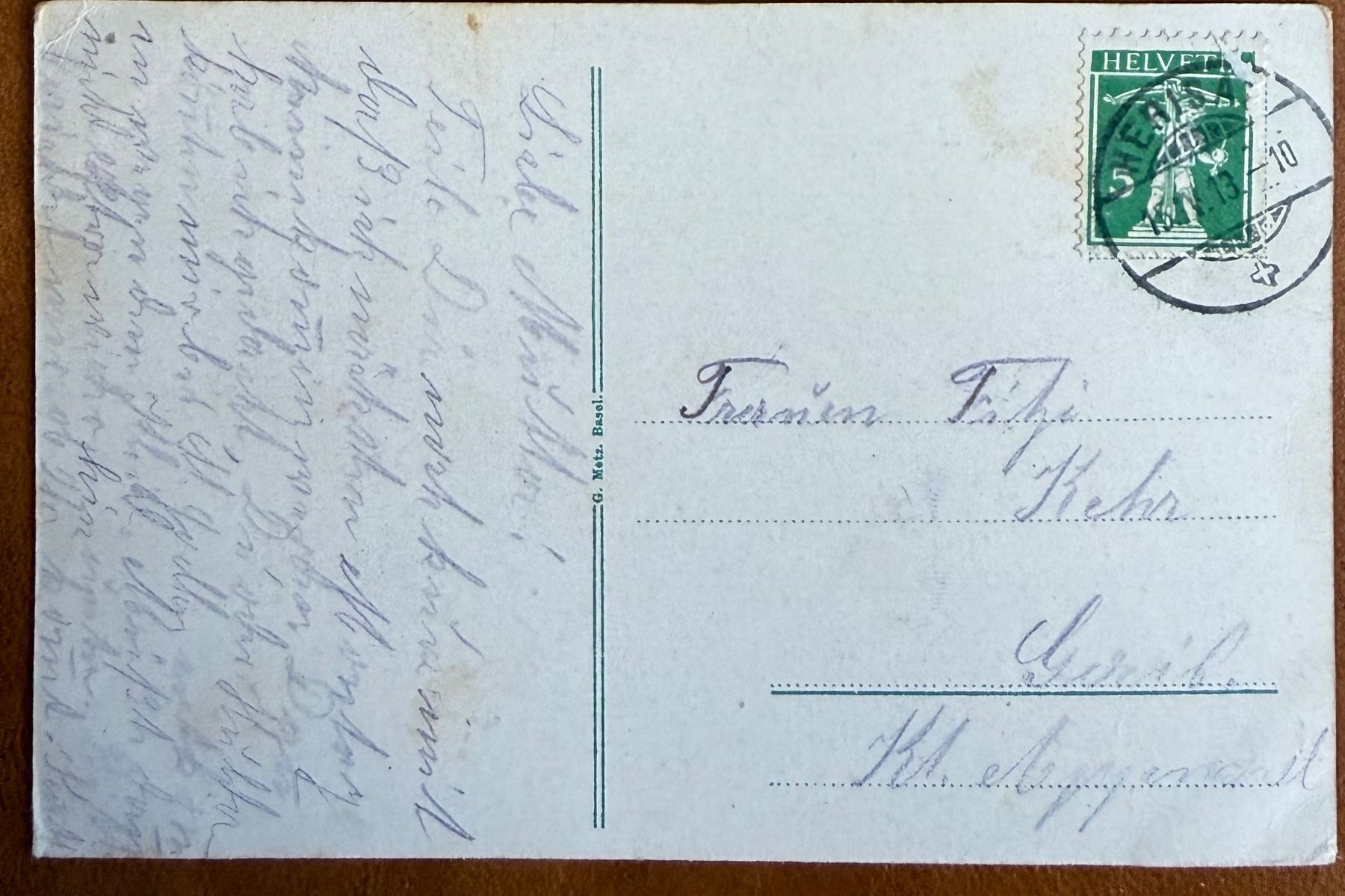 Cartoline postali: Herisau - Poststrasse 1913 – Usato da Lutry venduto da Ediego 1