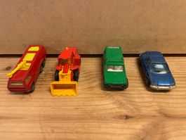 Konvolut 8: 4 vintage CORGI Spielzeug Autöli Made in GB
