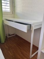 Schreibtisch mit Bürostuhl weiss rosa guter Zustand