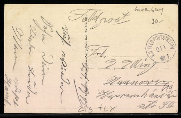 Cartes postales: Luxembourg, Ansicht der Stadt, Postbeamt – D'occasion à Berlin par bartko-reher 1