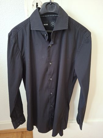 Chemise BOSS noire slim fit stretch taille S 38 homme