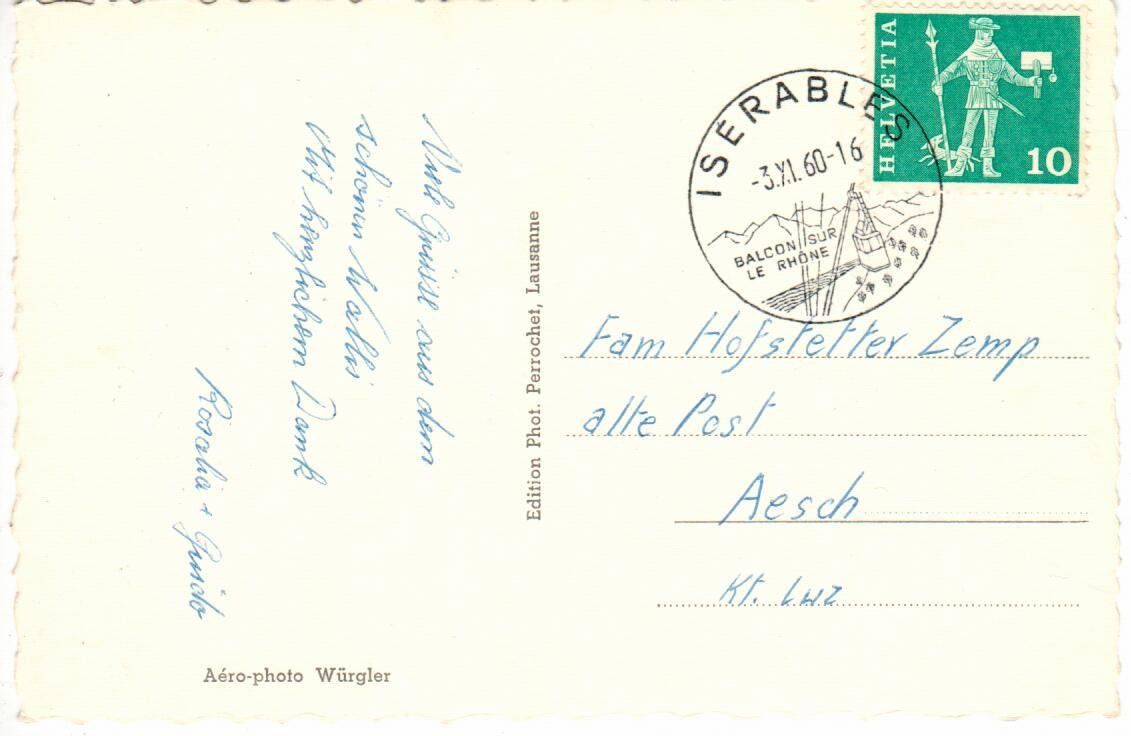 Cartes postales: Isérables – D'occasion à Wolhusen par Curver9 1