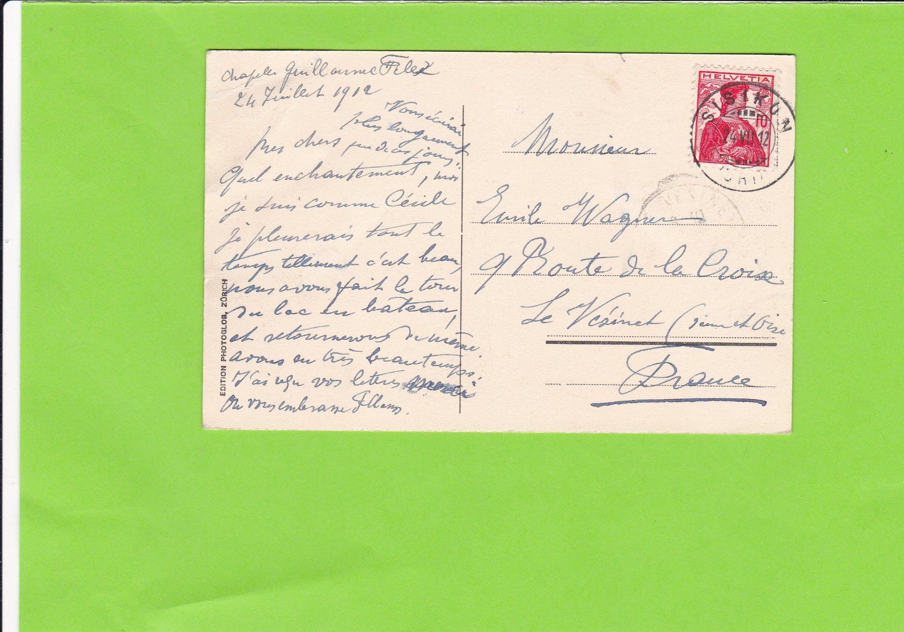 Cartoline postali: Axenstrasse-Kutsche – Usato da St. Peterzell venduto da neckertal 1