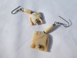 Vintage Ohrhänger, 'Elefanten',Modeschmuck