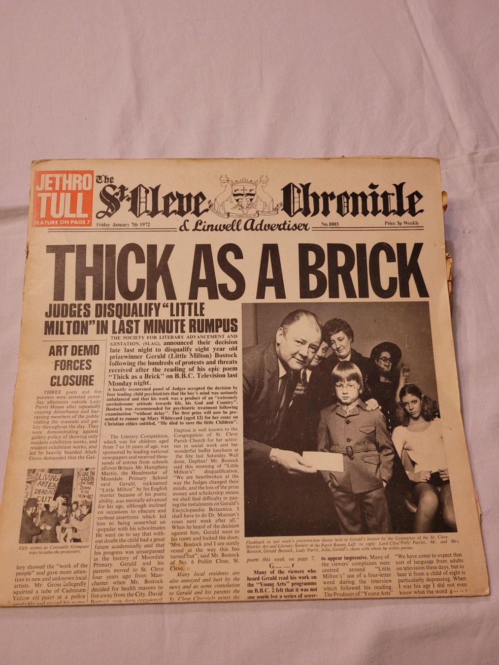 Dischi in vinile: Journal St.Cleve Chronicle 28.01.1972 Jethro Tull – Usato da la Chaux-de-Fonds venduto da Lampe