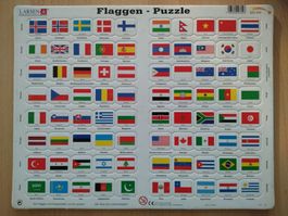 Flaggen-Puzzle / Flaggen u. Hauptstädte v. 80 Ländern!
