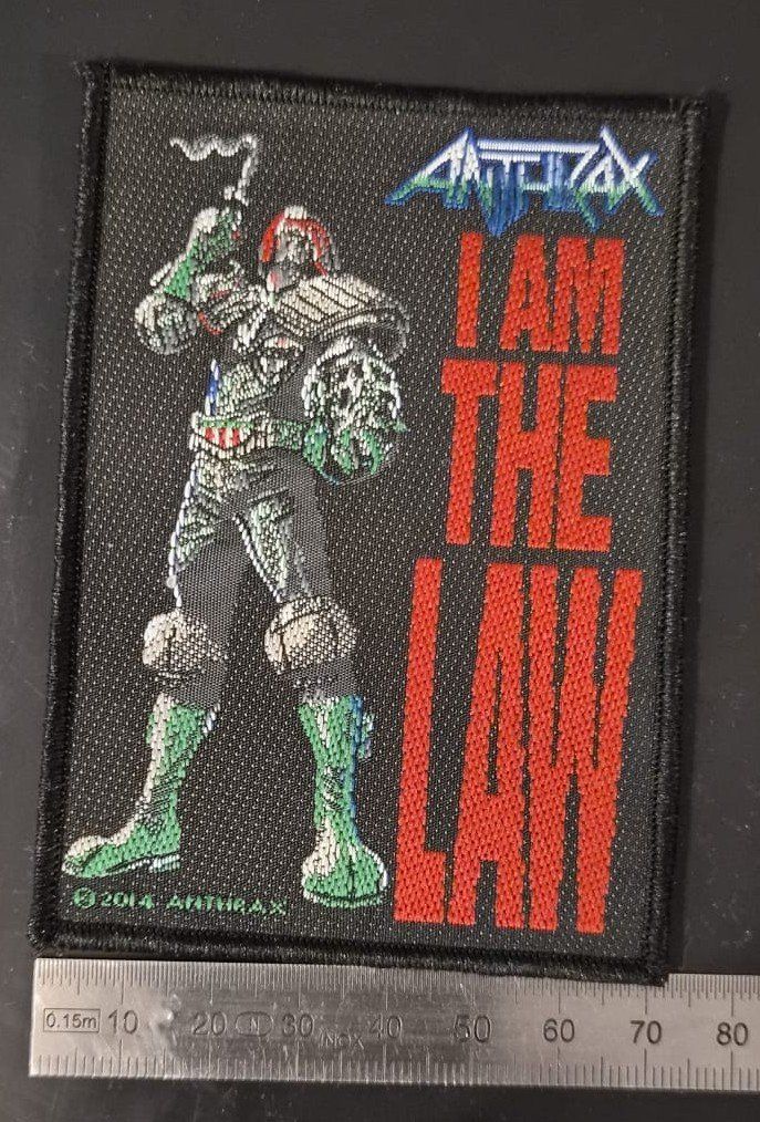 Placchette & Badge: patch "anthrax i am the law" – Usato da Genève venduto da CRDNX