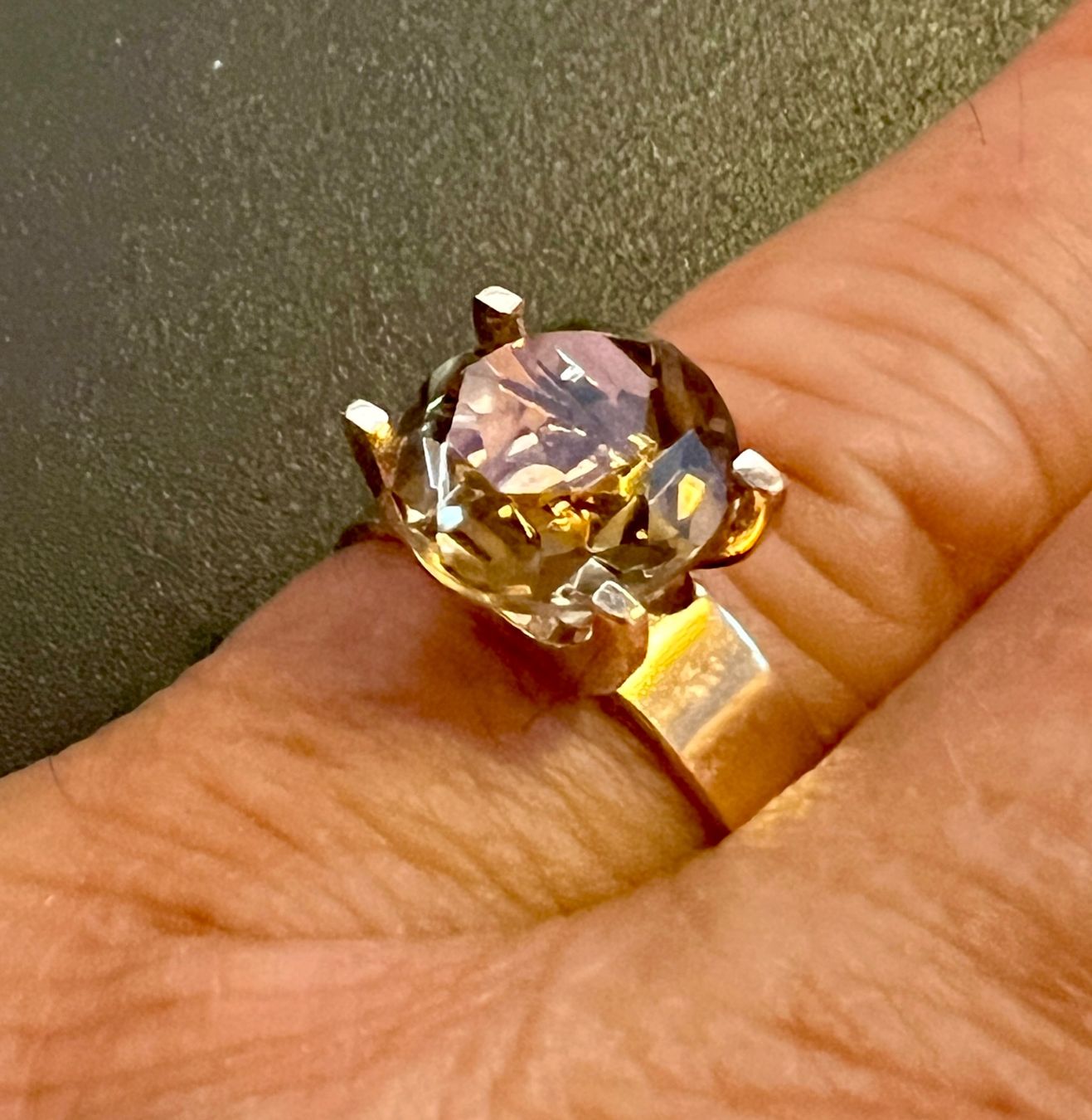 Anelli: Gold-Ring 14K mit Rauchquarz – Usato da Chur venduto da Penting1935 9
