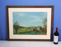 Arnold Marc Gorter 1866-1933, grosses Landschaftsaquarell