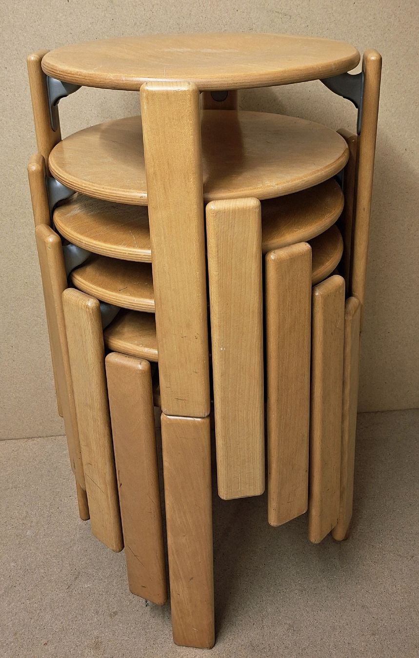 Dietiker Hocker: 8er Set Dietiker Hocker – CH Designklassiker Bruno Rey – Gebraucht aus Schocherswil von joni_meier
