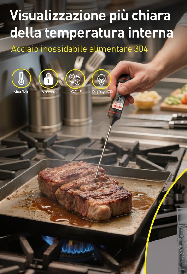 Altro per la casa: Digital Meat Thermometer for BBQ - Accurate and Fast! – Nuovo e nell'imballaggio originale da Zürich venduto da fabio9300