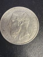 (1342)Belgien 5 Franken 1876 Leopold II Silbermünze</div>