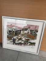 Bild signiert A.C. Winterlandschaft 1250/1800 gerahmt