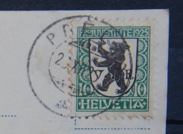 Tutti i francobolli: CH - Postkarte - nach Vésenaz mit J34 – Usato da Rombach venduto da VENTIS-Auktionen 3
