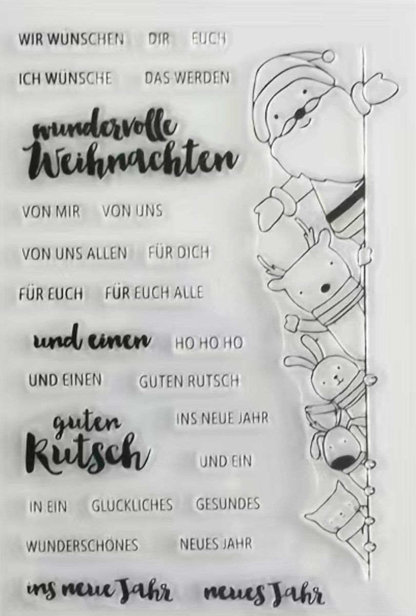 Timbri: Silikonstempel wundervolle Weihnachten – Nuovo e nell'imballaggio originale da Kaltbrunn venduto da schere-stein-papier