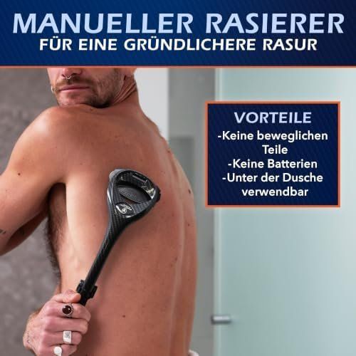 Rasierapparate & Rasierklingen: 2.0 Carbon Faser Effekt Rückenrasierer Männer DIY Griff – Neu und originalverpackt aus Hundwil von Stallone6 3