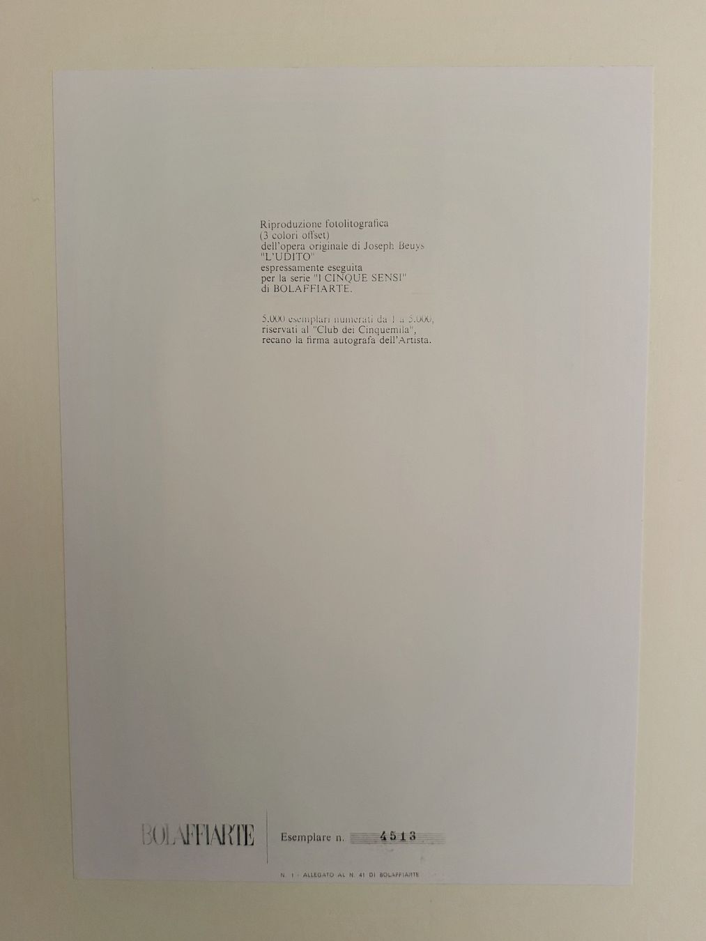 Foto & Immagini: Joseph Beuys signierter Druck – Usato da Solothurn venduto da Spektrum007 4