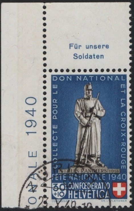 Tutti i francobolli: Les Rangiers - Marke mit TAB (deutsch) – Usato da Eglisau venduto da Chperfins