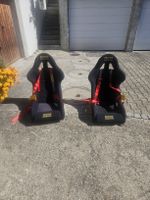 2 Schalensitze Promo Competition schwarz mit Renngurten