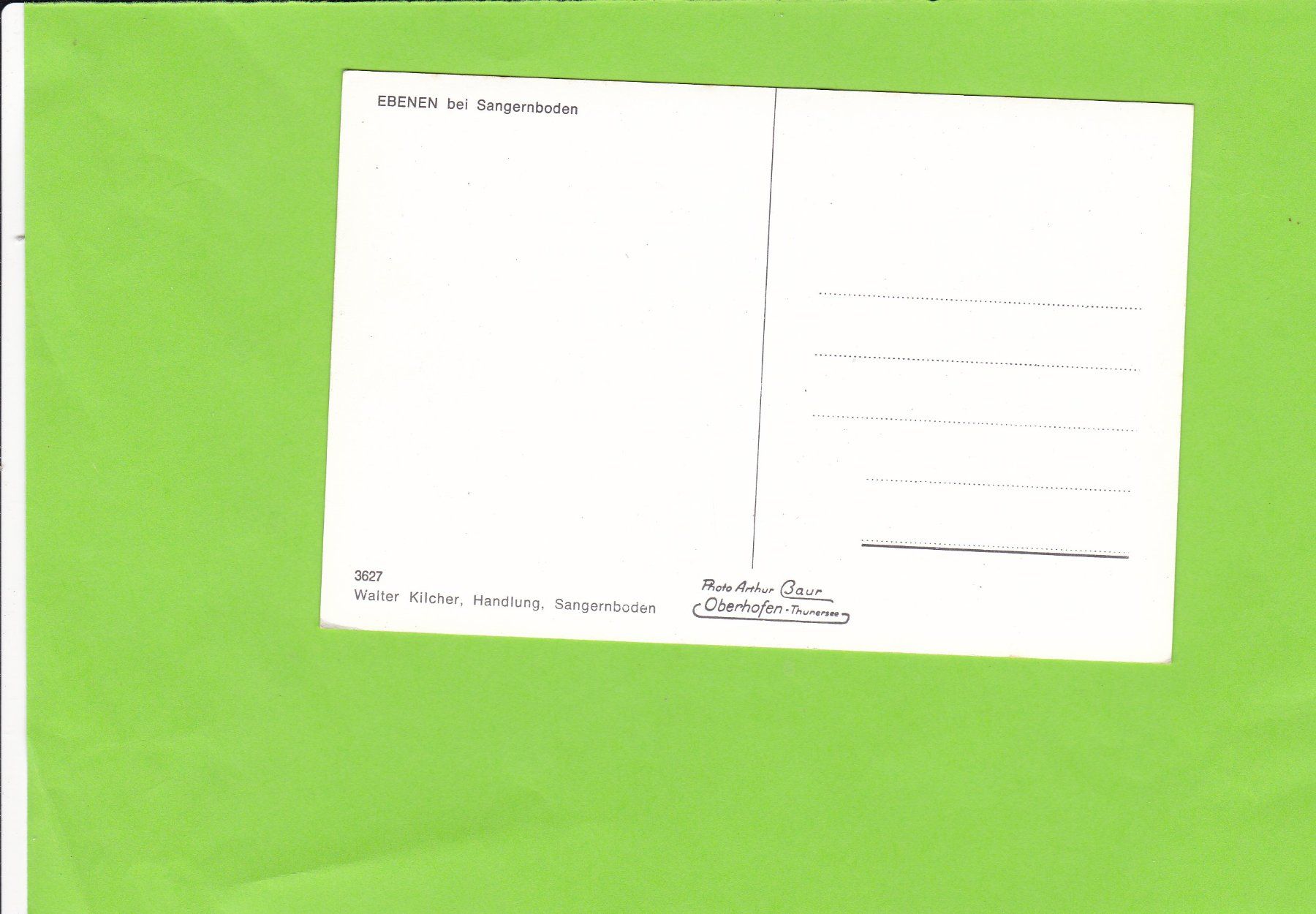 Cartoline postali: Ebenen bei Sangernboden – Usato da St. Peterzell venduto da neckertal 1