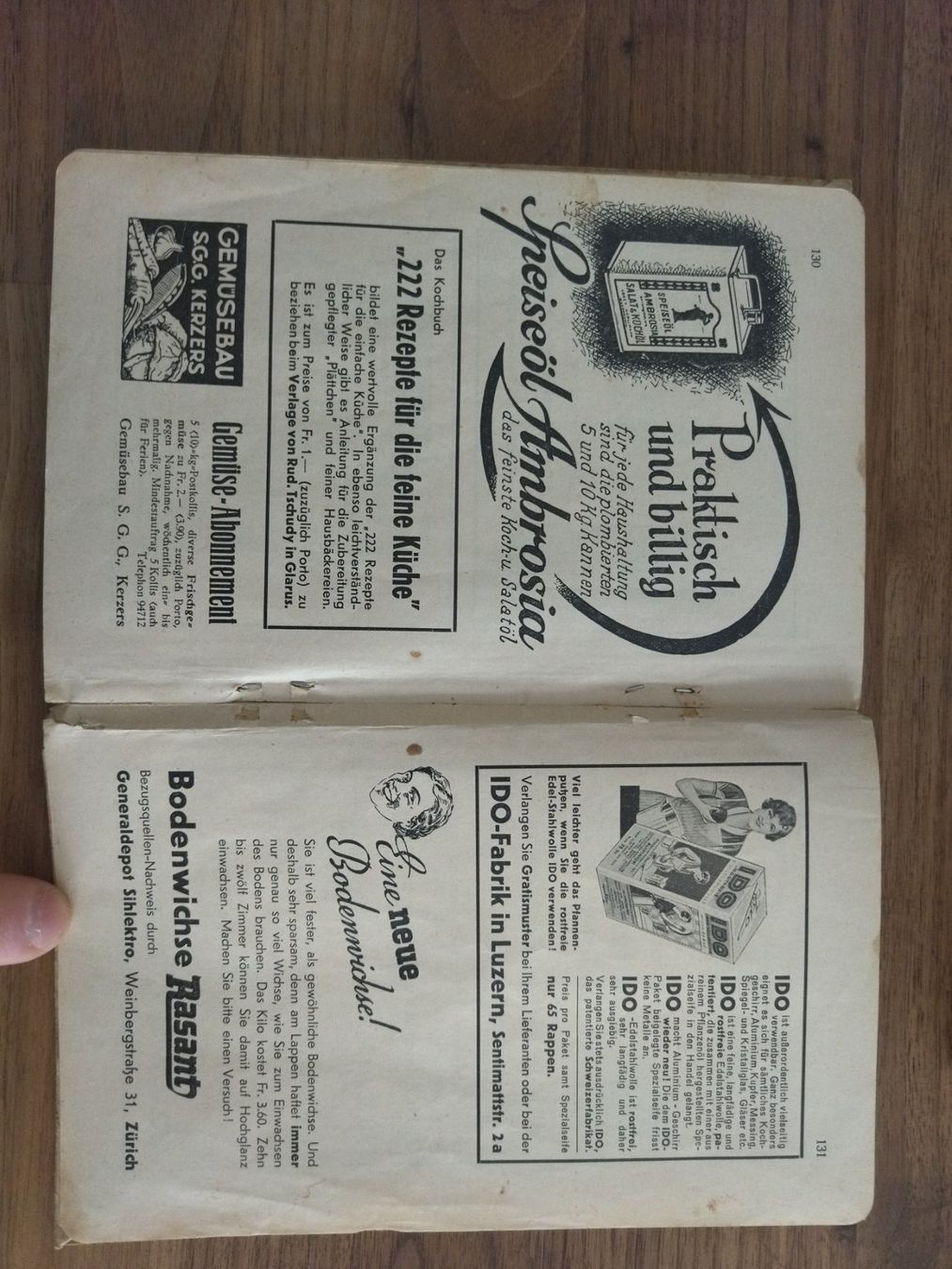 Libri: Kochbuch antik 222 Rezepte – Usato da Felben-Wellhausen venduto da bananajoe8474 5