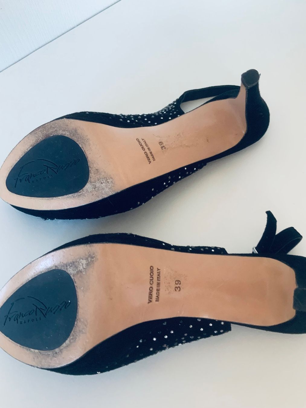 Walder Scarpe da donna: Highheels in Gr. 39 mit Glitzersteinen – Nuovo (secondo la descrizione) da Wilen b.Wollerau venduto da bellaggio 2