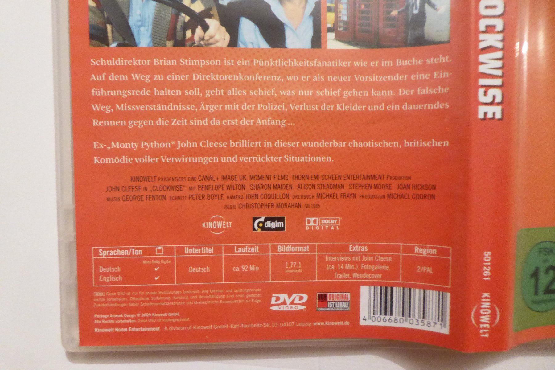 Tutti i DVDs: DVD John Cleese Clockwise – Usato da Allschwil venduto da Summelsarium 2