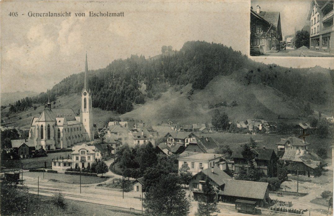 Cartoline postali: Escholzmatt   LU   -   Generalansicht       um 1910 – Usato da Brig venduto da Valcards54