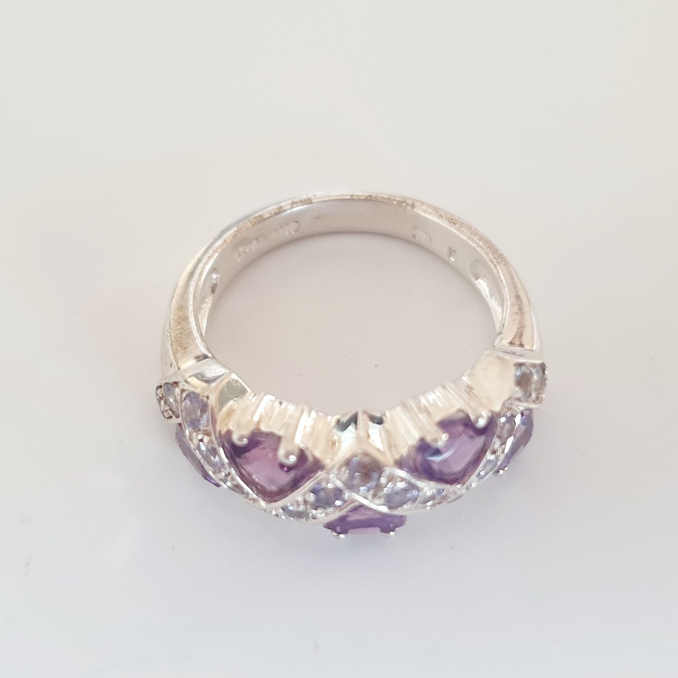 Anelli: Damenring 925 Silber mit Amethyst Gr 19,2mm – Usato da Kreuzlingen venduto da Wunderkiste123 4