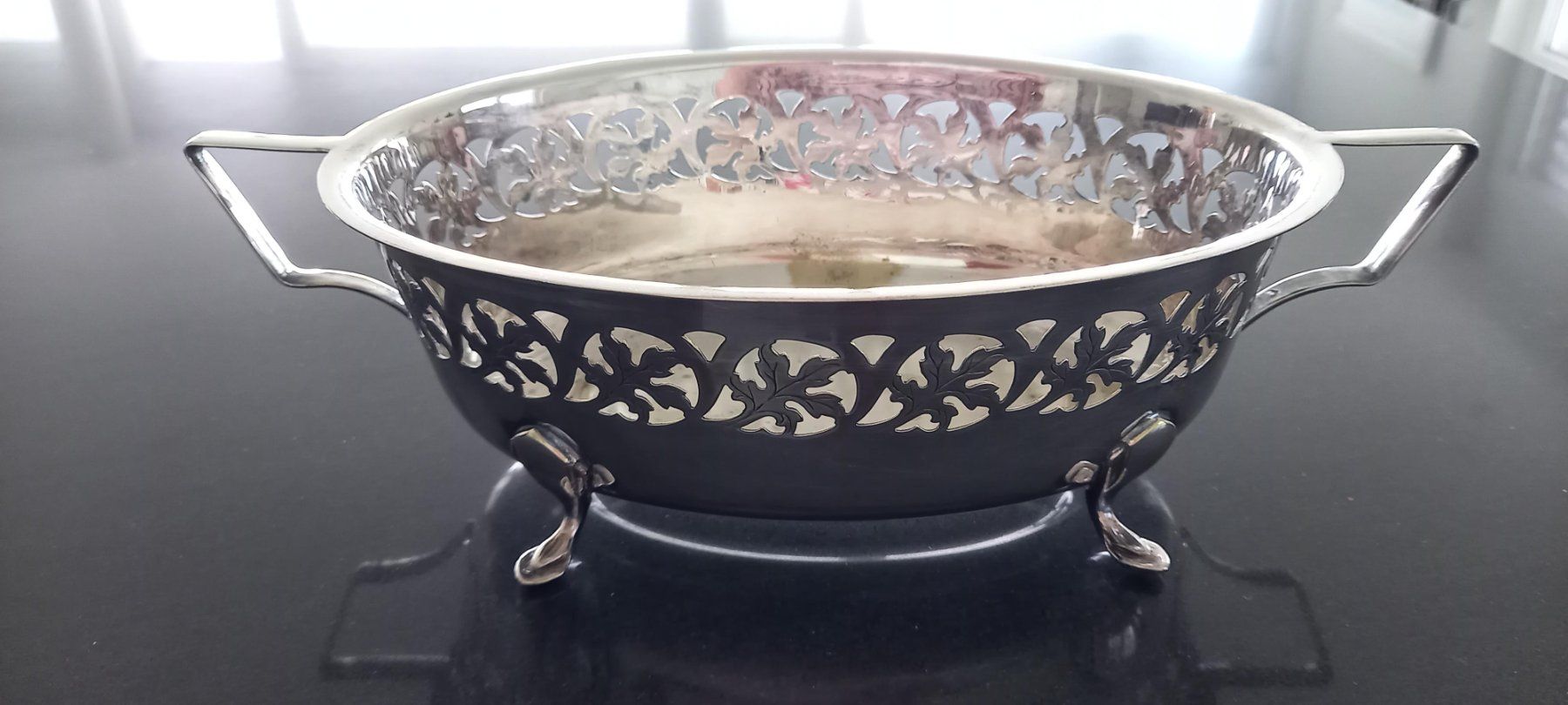 Ciotole: Antike Jugendstil-Schale versilbert mit seitlichen Henkeln – Usato da Seewen SZ venduto da emi_6y6l