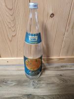 Alte Antike Schlör Glasflasche mit Arkina Deckel 60 / 70 er