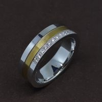 Edler Diadoro Ring in 750 Weiss- und Gelbgold