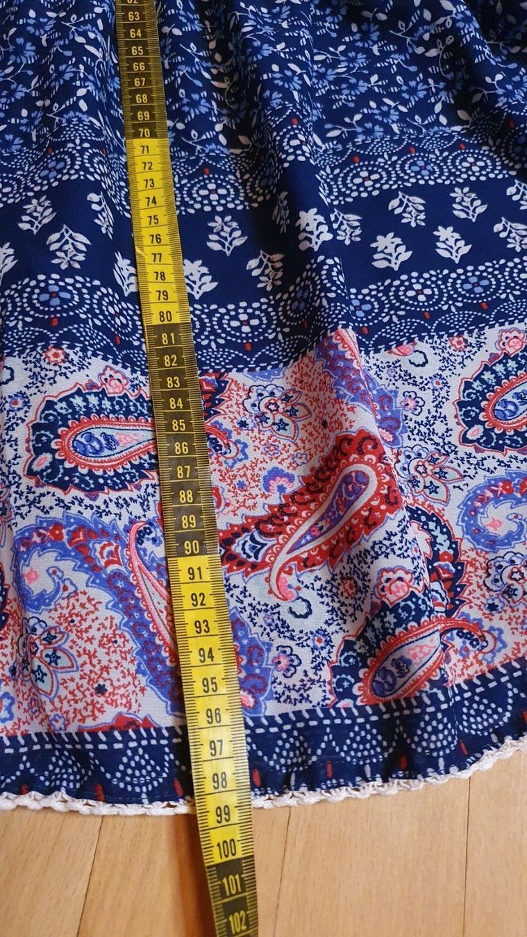Vestiti: Sommerkleid Off Shoulder Boho Gr. L 40 Blau – Usato da Wald ZH venduto da CapLux 6