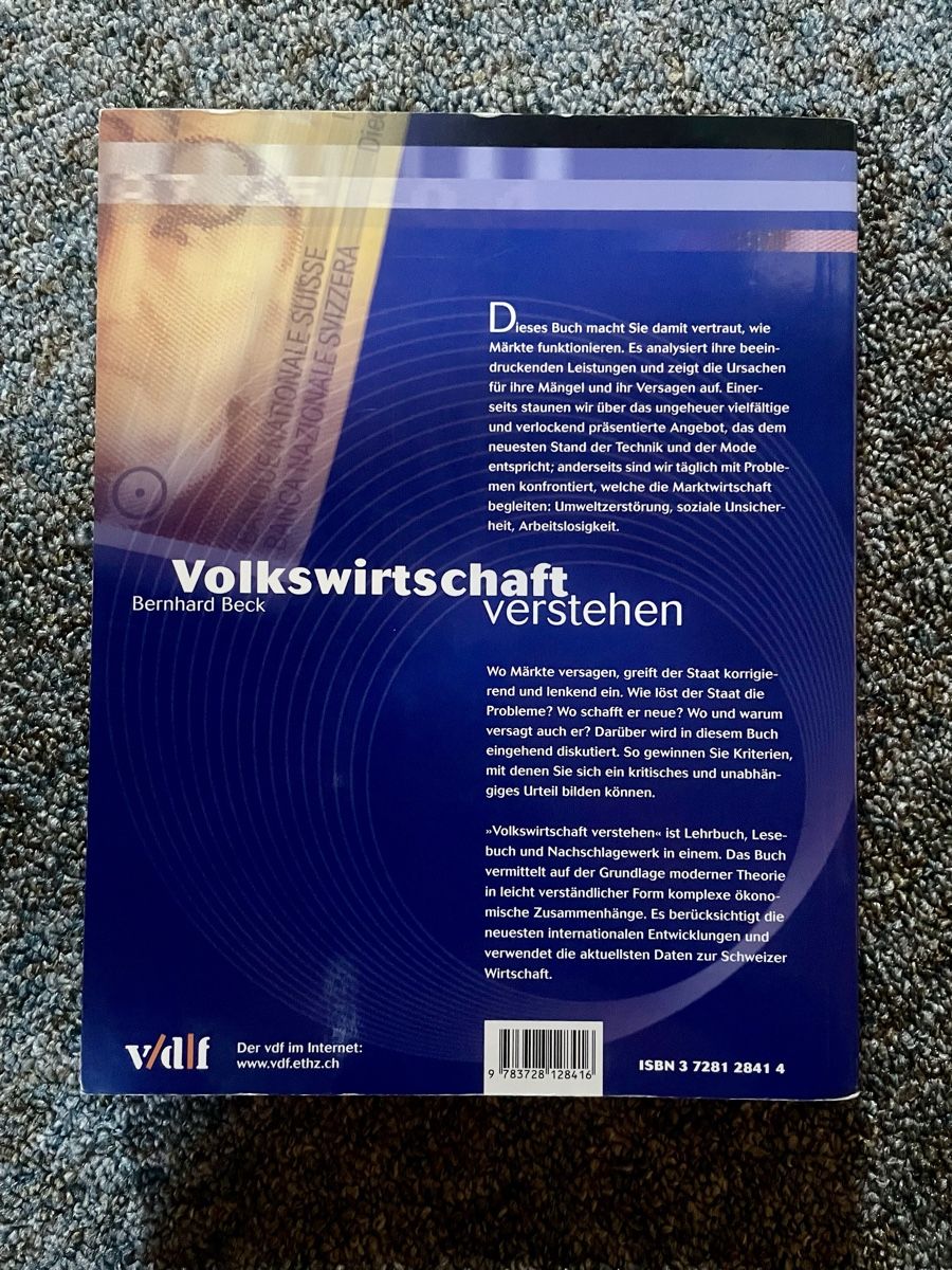 Bücher: Volkswirtschaft verstehen Bernhard Beck – Neu (gemäss Beschreibung) aus Uster von lol_7kfk 1