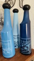 Rare série de 3 bouteilles Salvador Dali, bleu,vintage! 