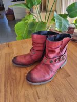 Rieker Stiefeletten Gr. 38 Rot Herbst Winter Schuhe