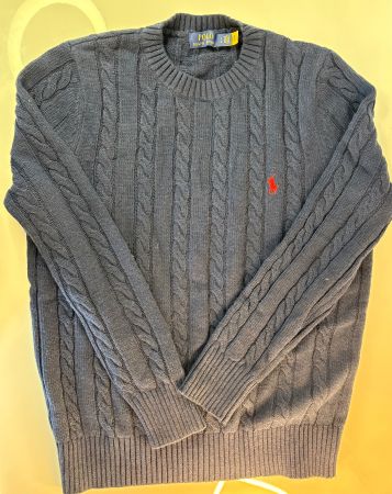 Pull Ralph Lauren en maille Homme Taille L bleu foncé