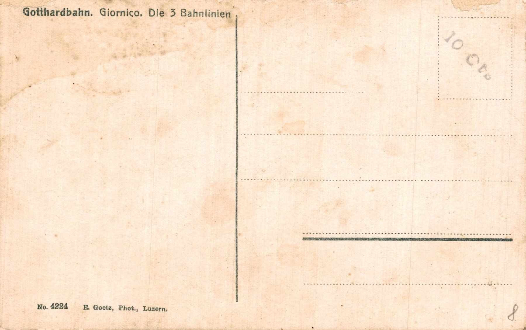 Ansichtskarten: Gotthardbahn. Giornico – Gebraucht aus Bronschhofen von Astore 1