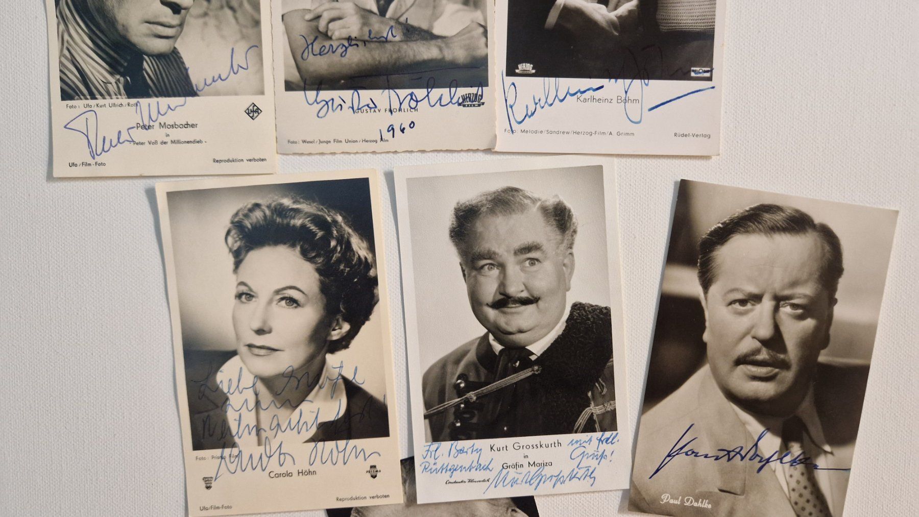 Autografi: 20 Original Autogramme alt - Schauspieler CH / D (Package 2) – Usato da Salmsach venduto da aacs65 3