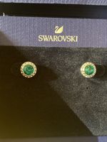 Ohrstecker Swarovski rund smaragdgrün neu in Box