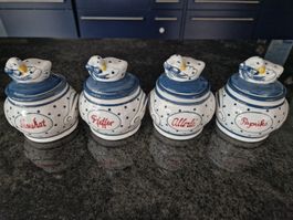 Gewürzdosen Porzelan Vintage