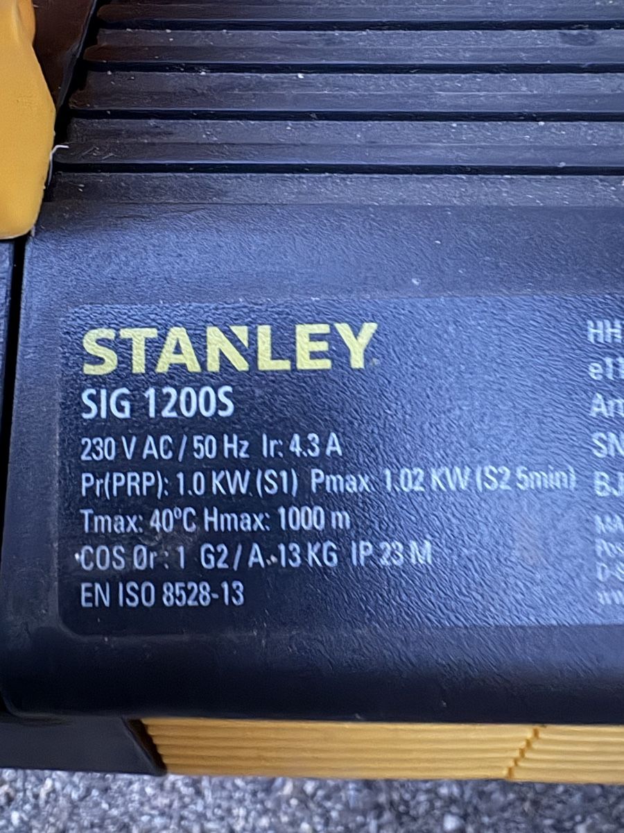 Stanley Generatori di corrente: Stanley SIG 1200S Stromgenerator notstrom – Usato da Niedergösgen venduto da flo_hqg6 1