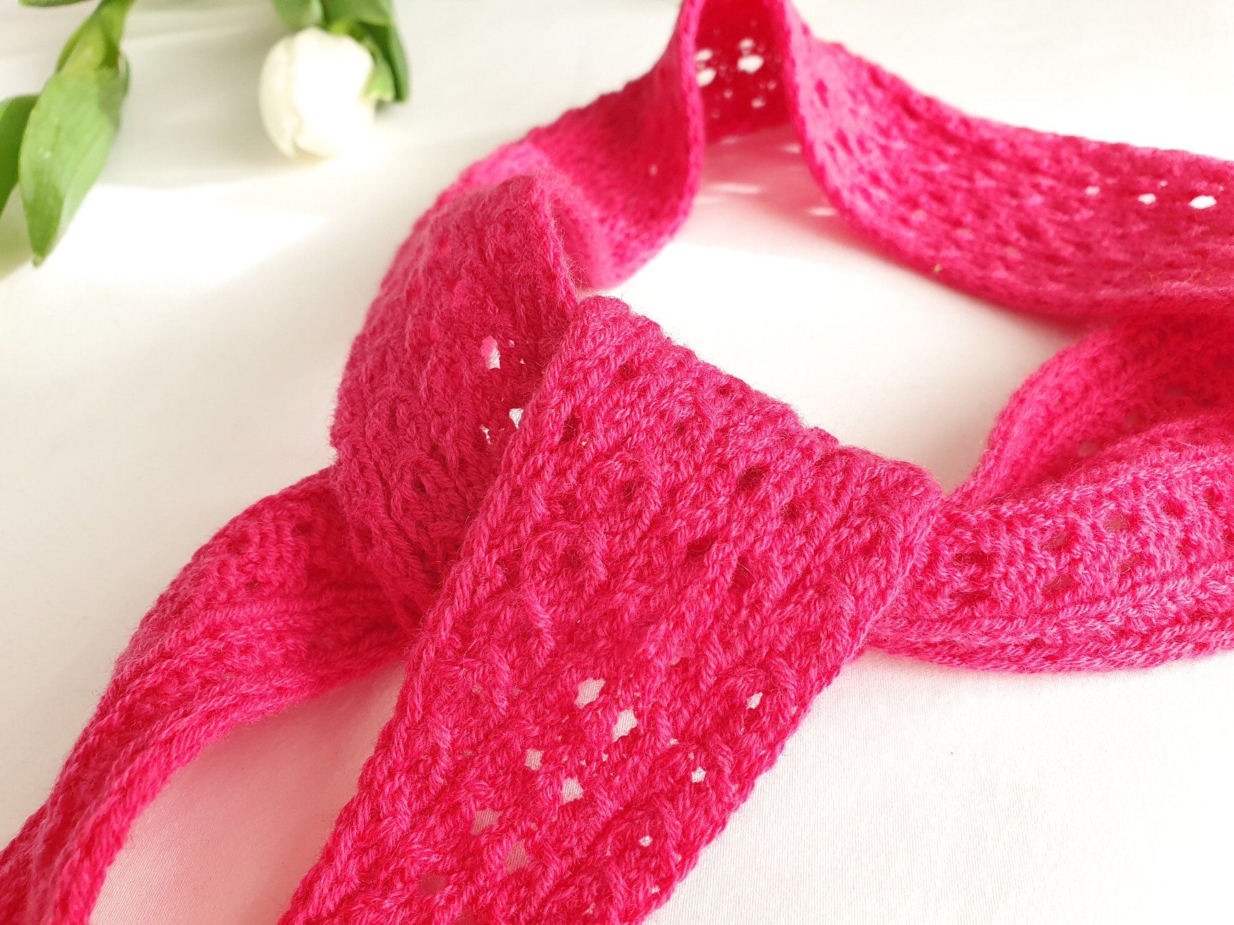 Foulards, Tücher & Schals: Mini scarf, Strickschal, Handgestrickt, Unikat, Geschenk – Neu und originalverpackt aus Neunkirch von Sandramay 1