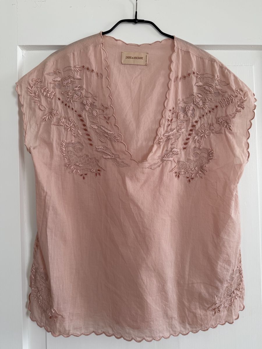 Zadig & Voltaire Tops: Zadig & Voltaire Bluse Taffetas hellrosa Grösse M – Neu (gemäss Beschreibung) aus Zürich von adams-eddie