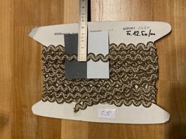 Bordüre Textilband mit Perlen / 5,5 Meter