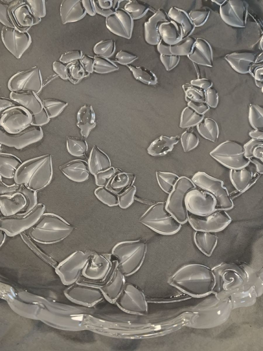 Walther Glas Piatti di portata: Walther-Glass 35cm Platter - Rose Design – Nuovo (secondo la descrizione) da Immensee venduto da Gitter 6
